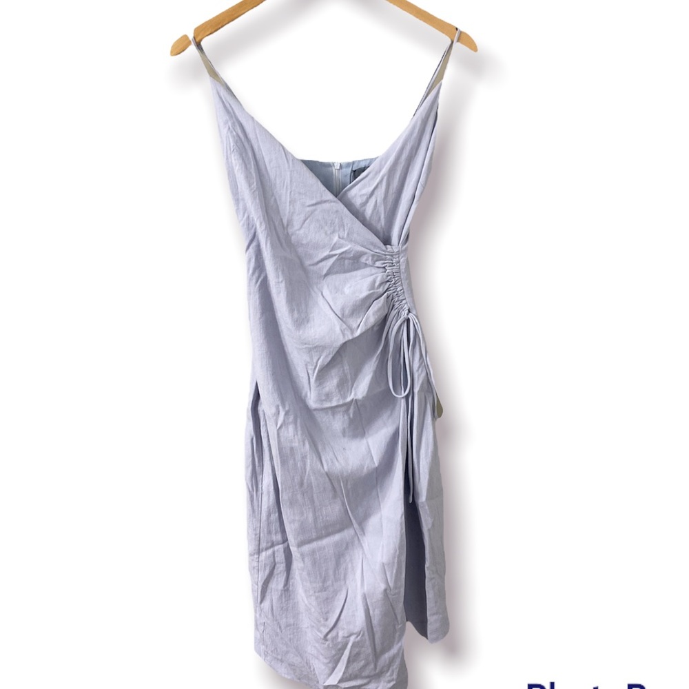 New with tag! Blue cinched waist dress